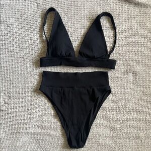 Aerie Black Two Piece Bikini